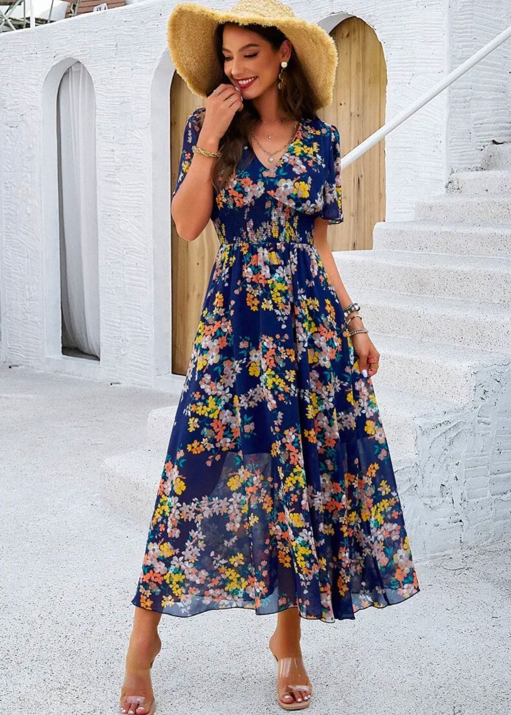 Robe Longue Style Champêtre Noir / S