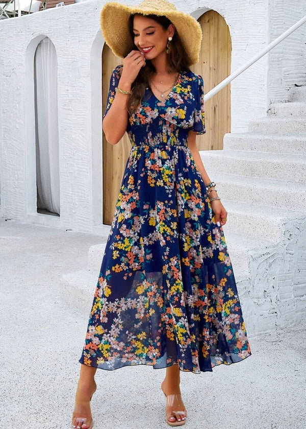 Robe Longue Style Champêtre Noir / S