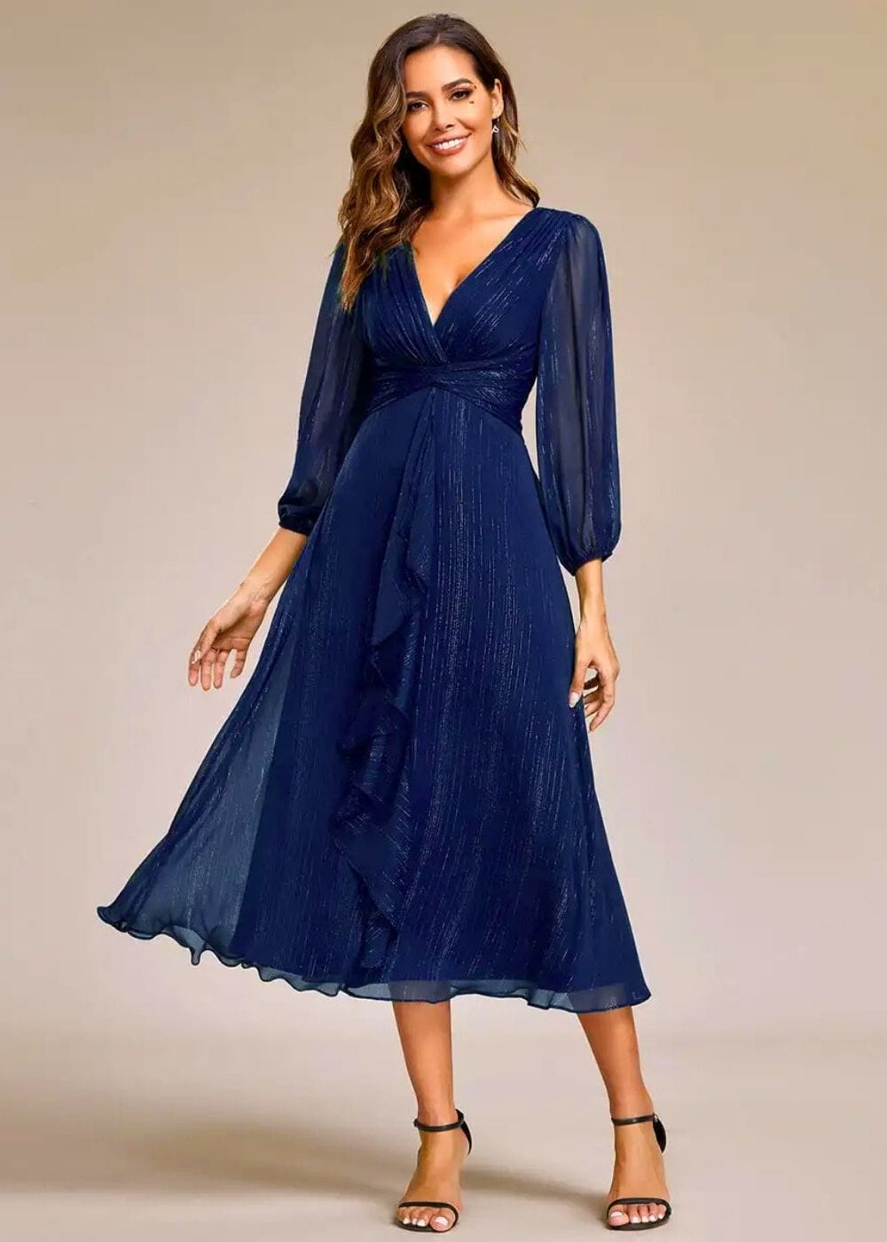Robe Mariage Civil Champêtre Bleu Marine / 36