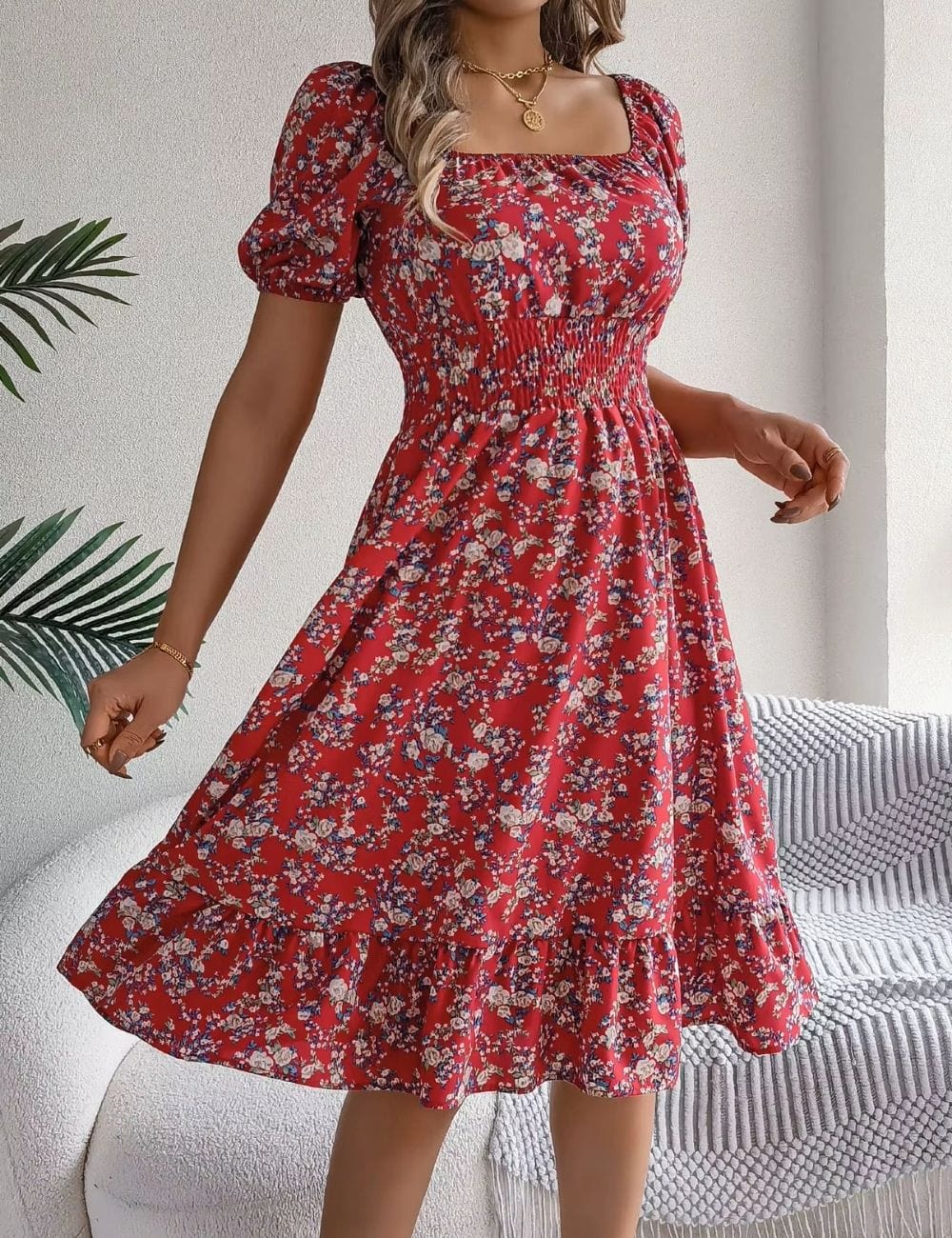 Robe midi bohème chic