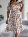 Robe midi bohème chic Blanc / S