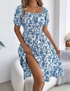 Robe midi bohème chic Bleu / S