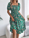 Robe midi bohème chic Vert / S