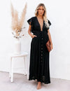 Robe noire bohème chic Noir / Taille unique