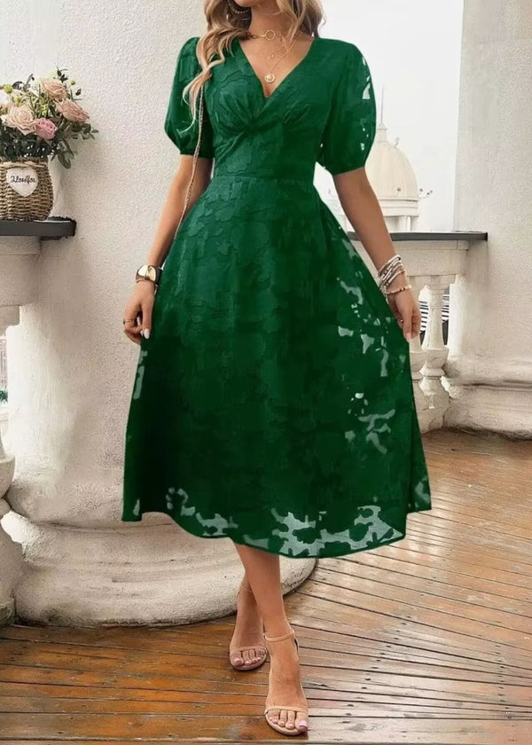 Robe Témoin Champêtre Chic Vert / S