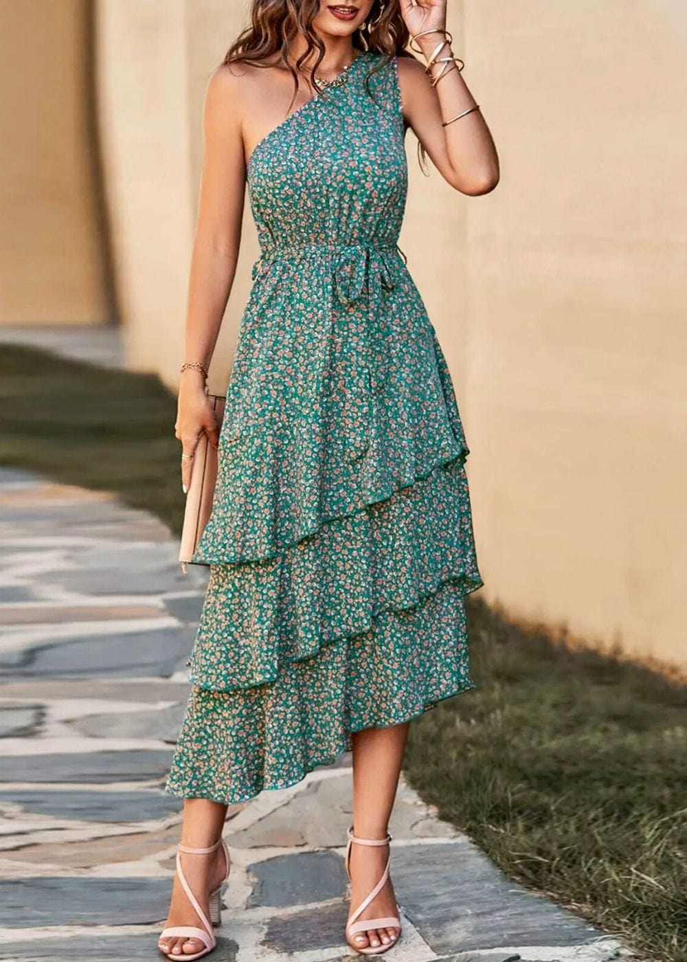 Robe Témoin de Mariage Thème Champêtre Vert / S