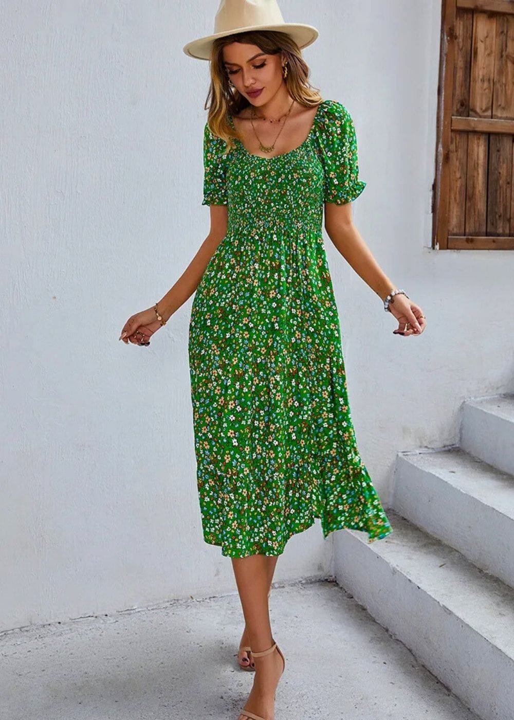 tenue boheme champetre Green / L