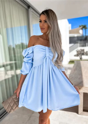 Tenue Bustier Champêtre Chic Femme Bleu Clair / S