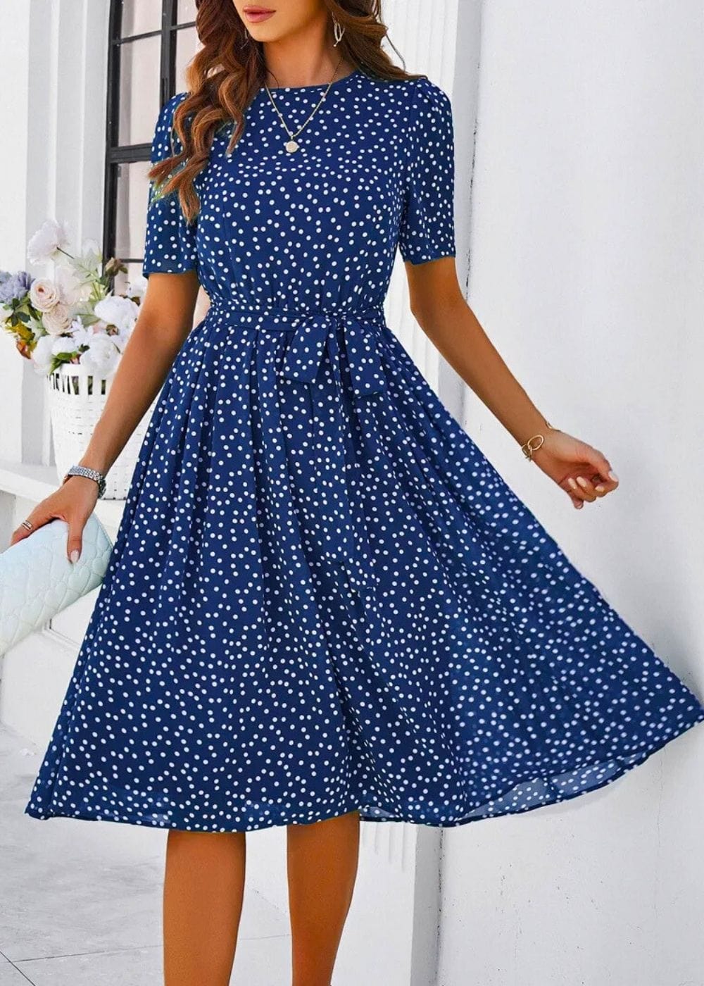 tenue champetre chic femme mariage blue dress / S