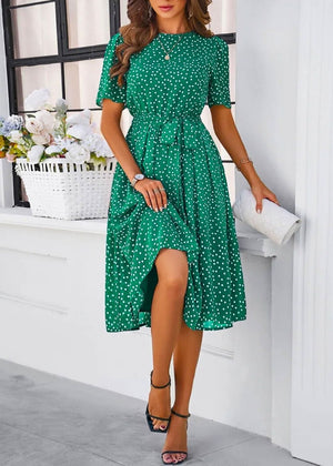 tenue champetre chic femme mariage green dress / L