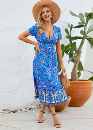 Tenue Mariage Champetre Bleue