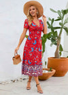 Tenue Mariage Champetre Bleue Rouge / S
